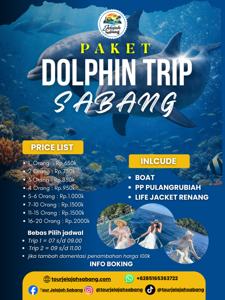 Poster Paket Dolphine Trip Tour Jelajah Sabang