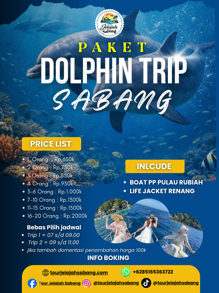 Poster Paket Dolphine Trip Tour Jelajah Sabang